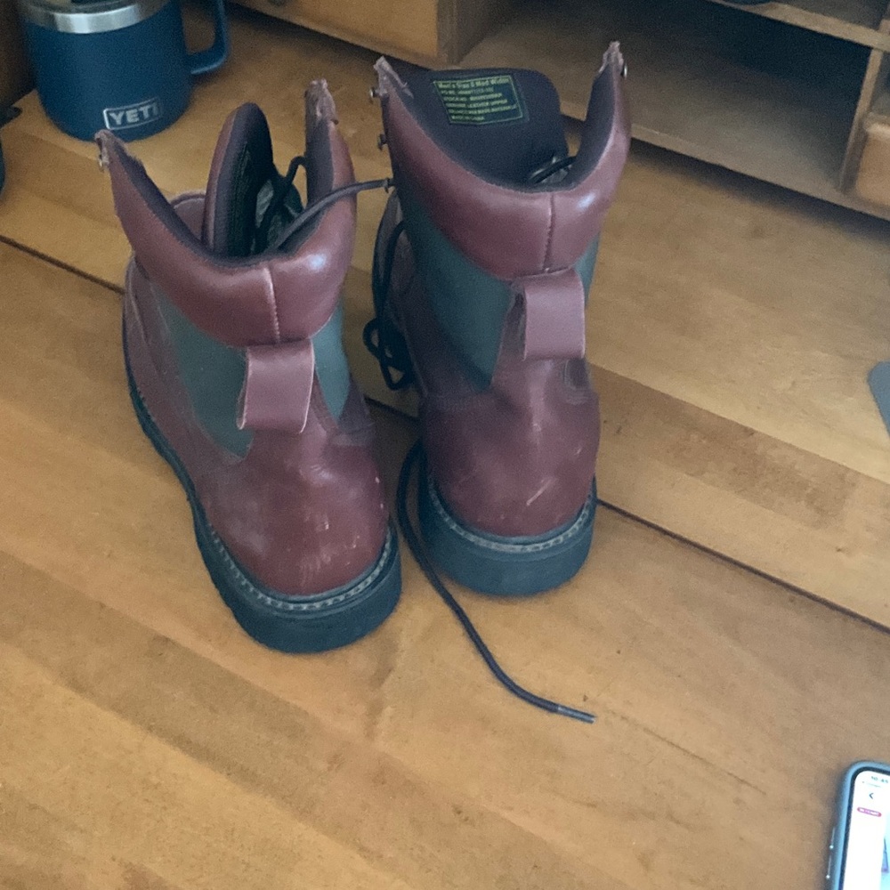 Redhead Men's Dark Brown Leather Boots - Picture 4 of 5
